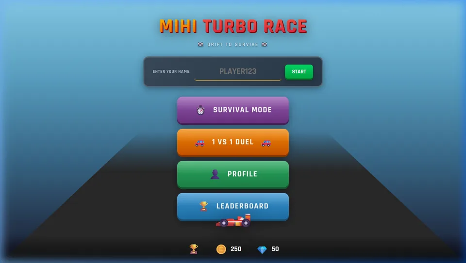 MihiTurbo 2D Arcade Racing Game